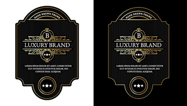 Whiskey labels with logo typography for beer whiskey alcohol drinks bottle packaging Engraving