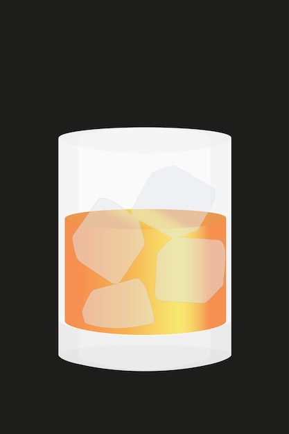 Whisky frisdrank alcohol drinken vectorillustratie