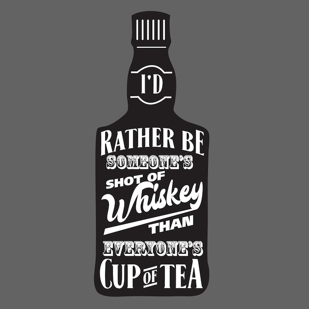 whisky typografie fles