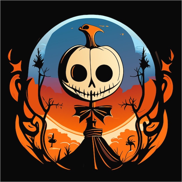 Whispers of all hallows' night pumpkin skull's arcane artistry on canvas