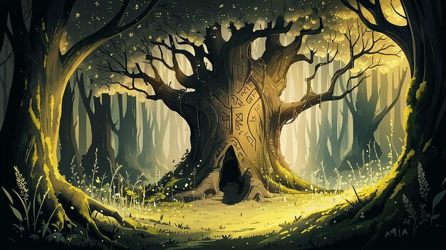 Whispers of the Ancient Forest illustration