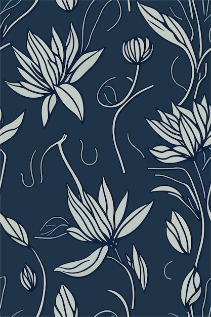 Vector whispers of lilies parisian pattern delights