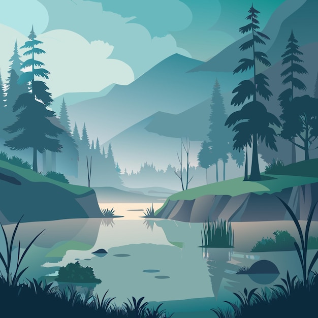whispers of the mist a serene lakeside dream