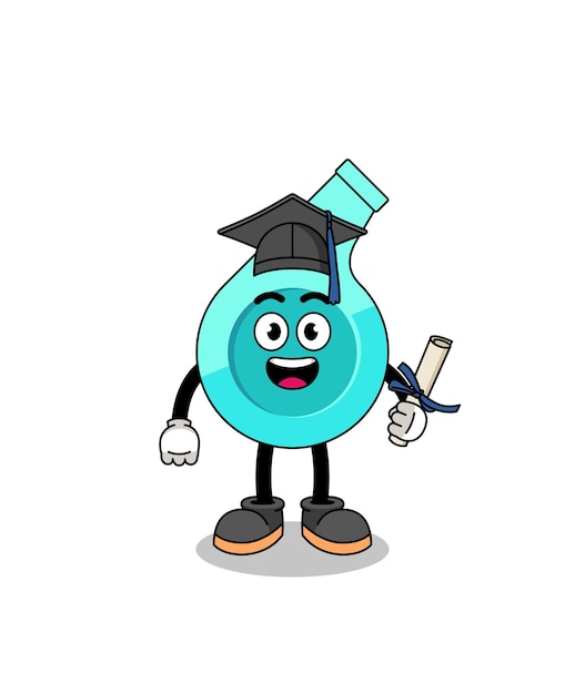 Whistle mascot with graduation pose