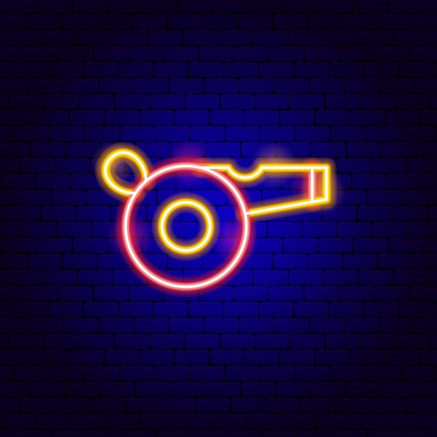 whistle neon sign