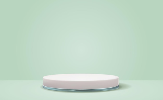white 3d pedestal background