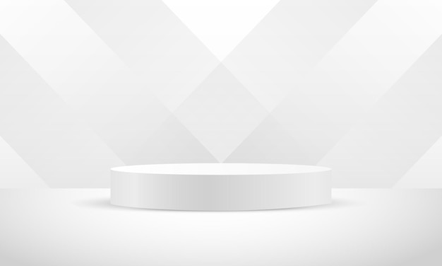 White 3d podium stage scene background