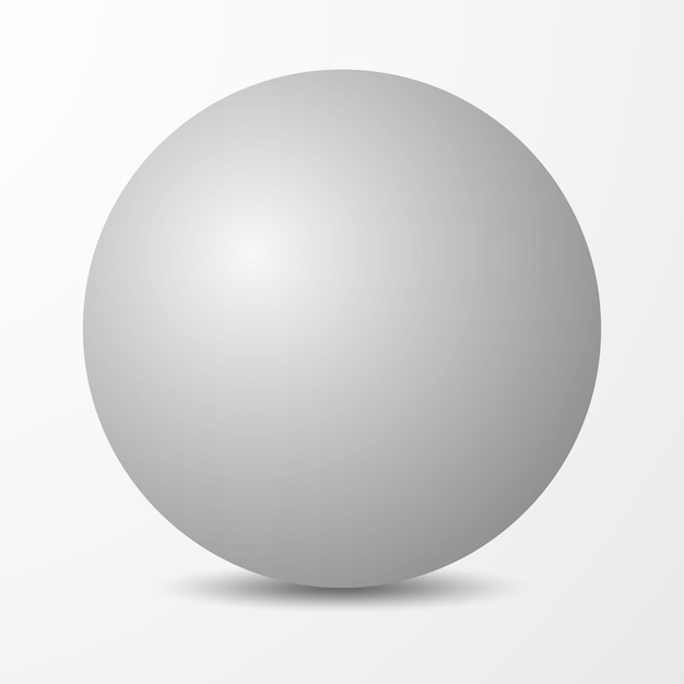 White 3D sphere or ball