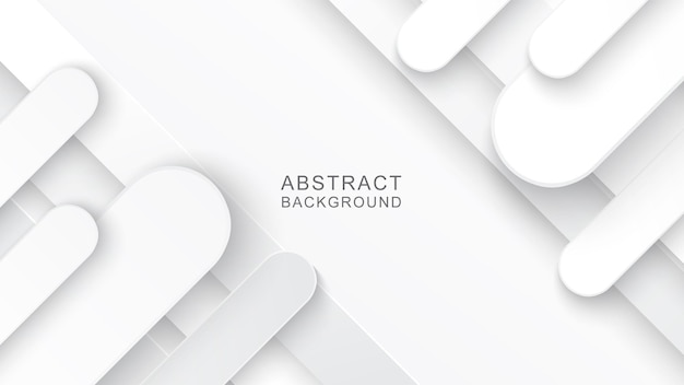 Vector white abstract background on 3d design