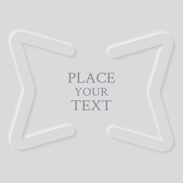 White abstract background in neomorphism style with place for business text.