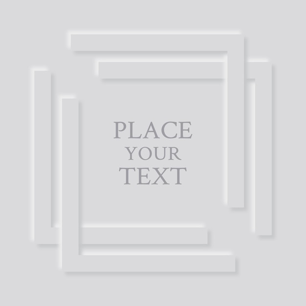 White abstract background in neomorphism style with place for business text.