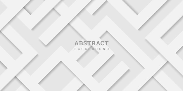 Vector white abstract background in paper cut style