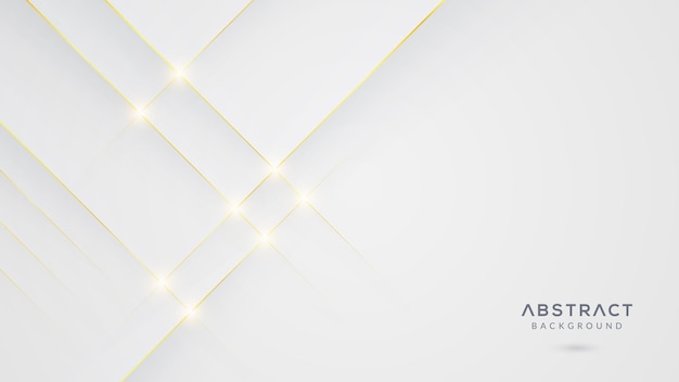 White abstract background with golden lines