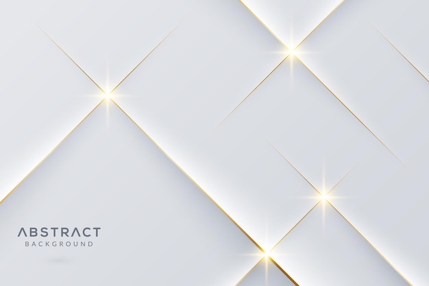 White abstract background with golden lines