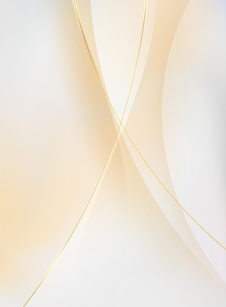 White abstract background with golden lines