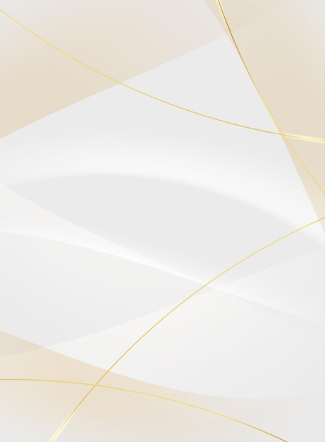 White abstract background with golden lines