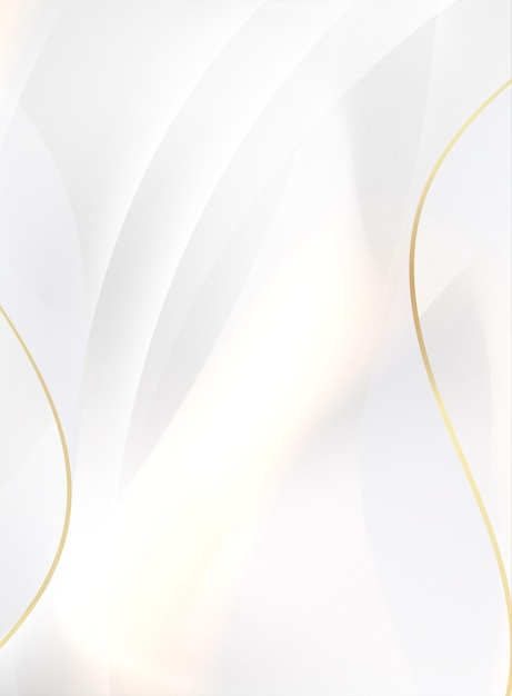 Vector white abstract background with golden lines