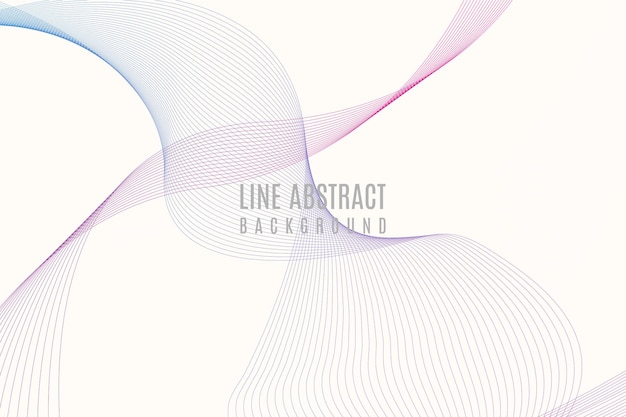 White abstract background with gradient wavy lines template