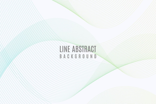 White abstract background with green gradient wavy lines template