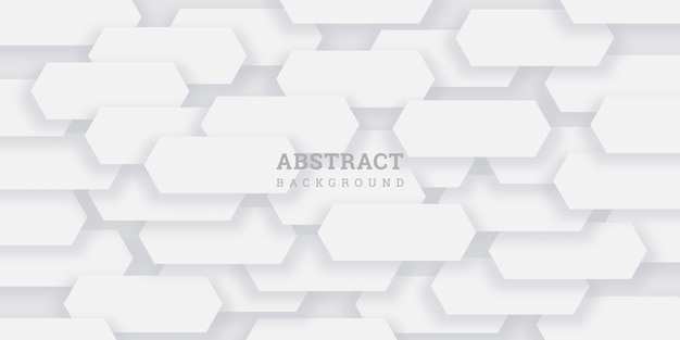 White abstract background with hexagons