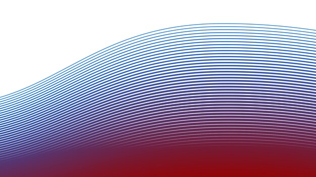 White abstract background with red and blue curve line for backdrop or presentation