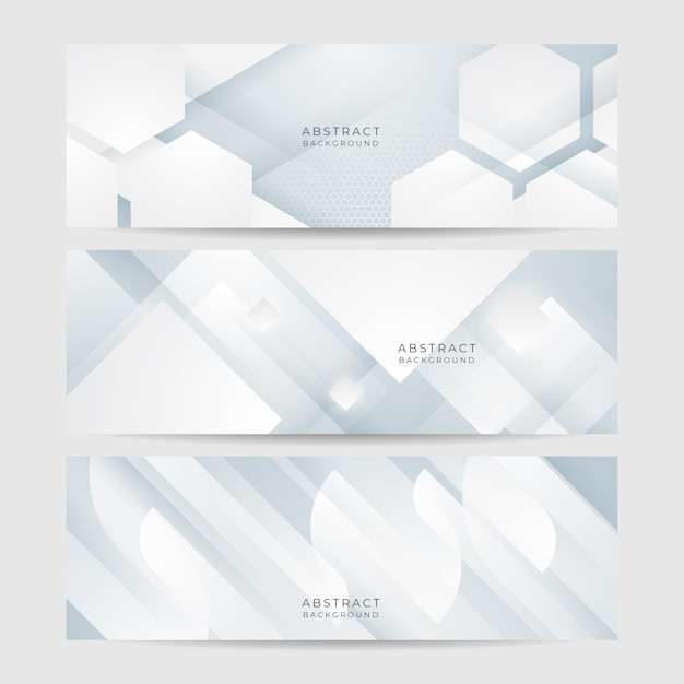Вектор Белый абстрактный баннер современный элегантный бело-серый баннер с креативным дизайном и блестящими линиями минимальный дизайн векторных полос простой графический элемент текстуры векторный абстрактный шаблон фона
