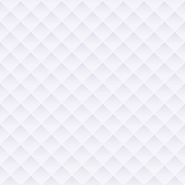 White abstract geometric background texture with rhombus, seamless vector pattern