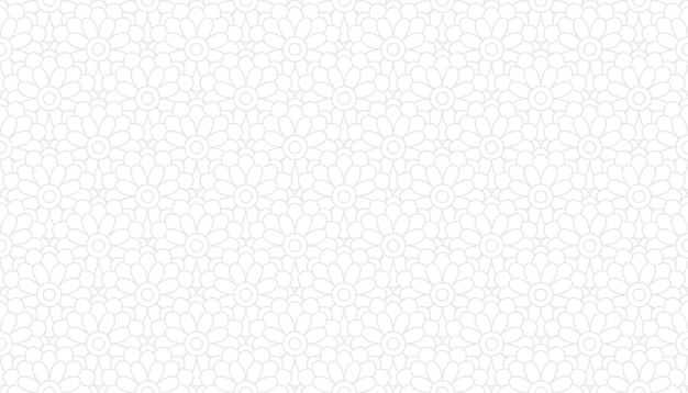 Vector white abstract pattern background with floral style and seamless concept