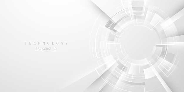 Vector white abstract technology background modern design vector illustration