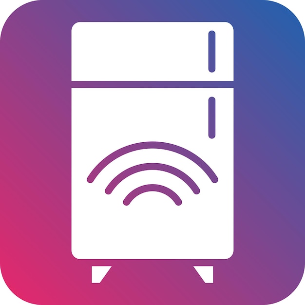 Vector a white app icon with a blue and pink border