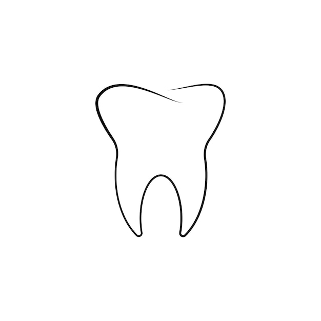 Icona del vettore dentale su sfondo bianco