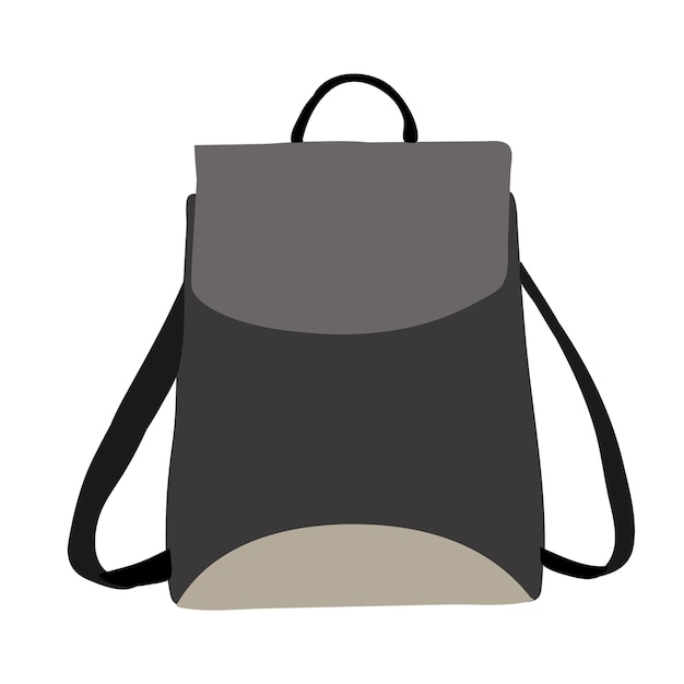 on white background female backpack