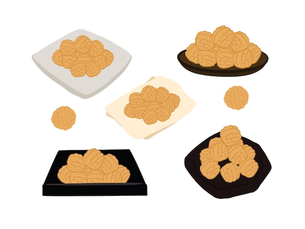 A white background shows a plate of bread and a plate of bread.