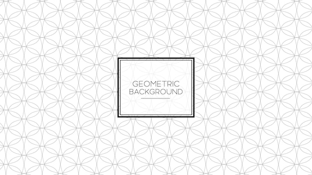 White background with abstract geometric shapes