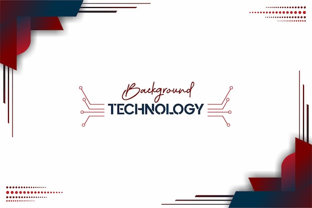 A white background with blue and red lines and the words background technology