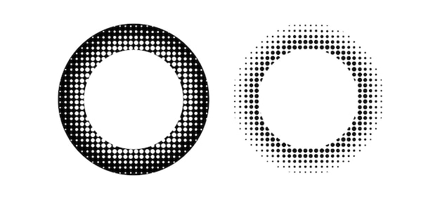 a white background with circles and dots on it