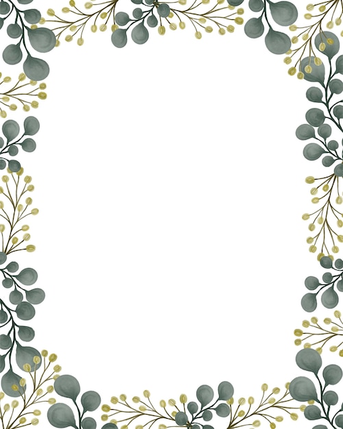 Vector white background with cute floral border
