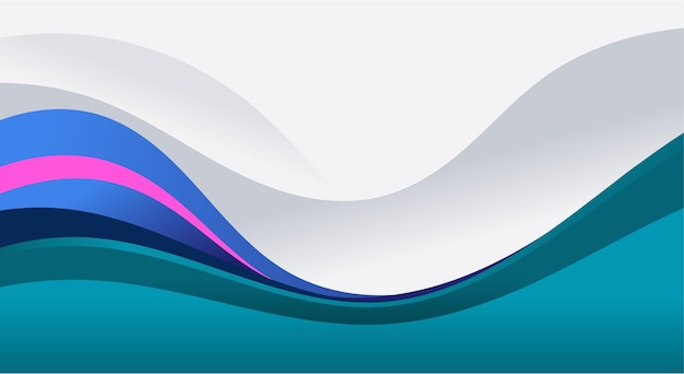 Vector white background with elegant wave colorful