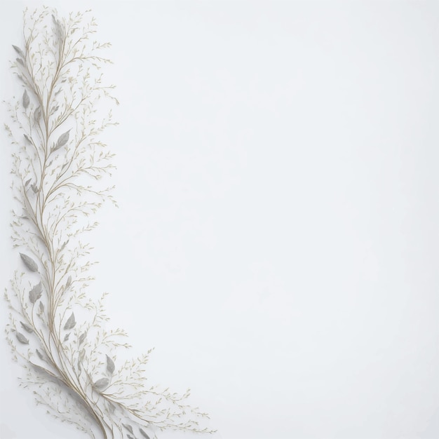 A white background with a floral design