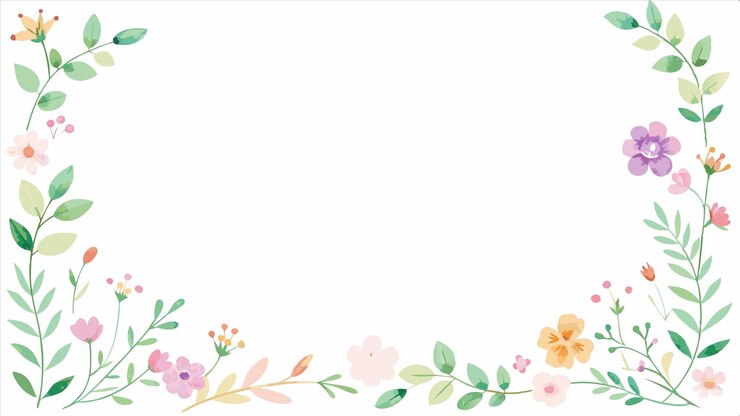 꽃과 함께 색 배경과 봄 트를 말하는 프레임