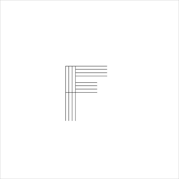 Vector a white background with a letter f and a white background