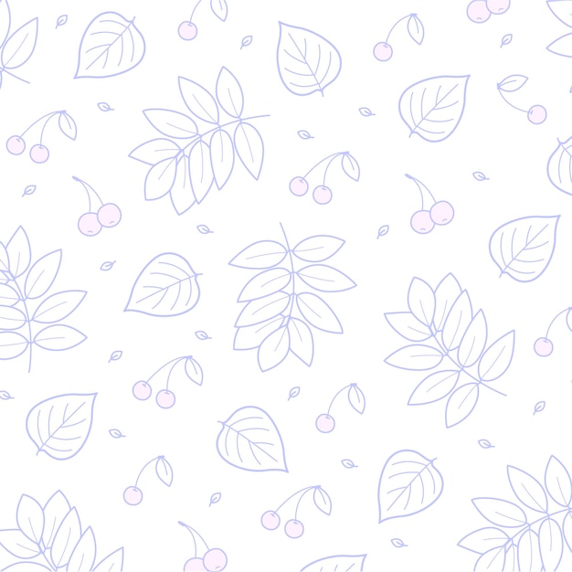 White background with many autumn foliage Vector