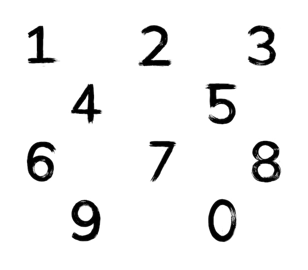 a white background with numbers that say numerals and numbers