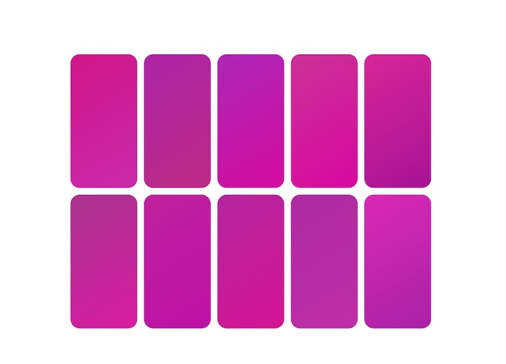 Vector a white background with purple and pink squares and the bottom right corner