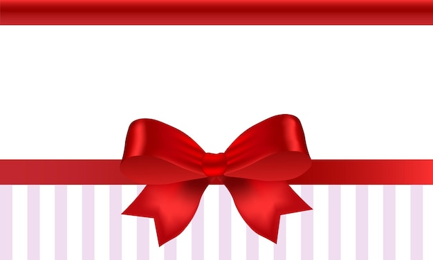 White background with red bow for your text