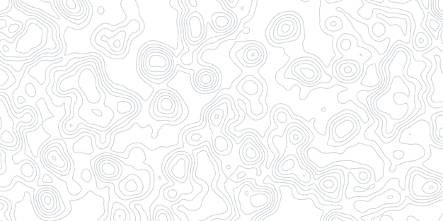 Vector white background with topographic wavy pattern design