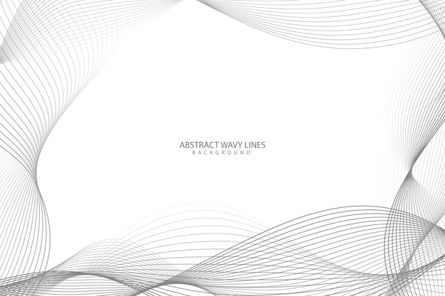 White background with wavy lines and copy space