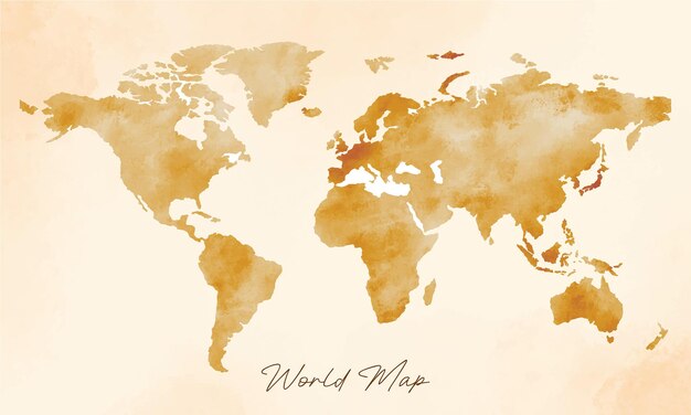 white background world map