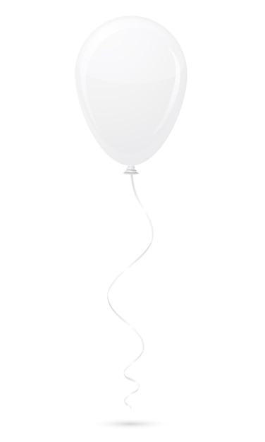 Vector white balloon vector illustration isolated on background