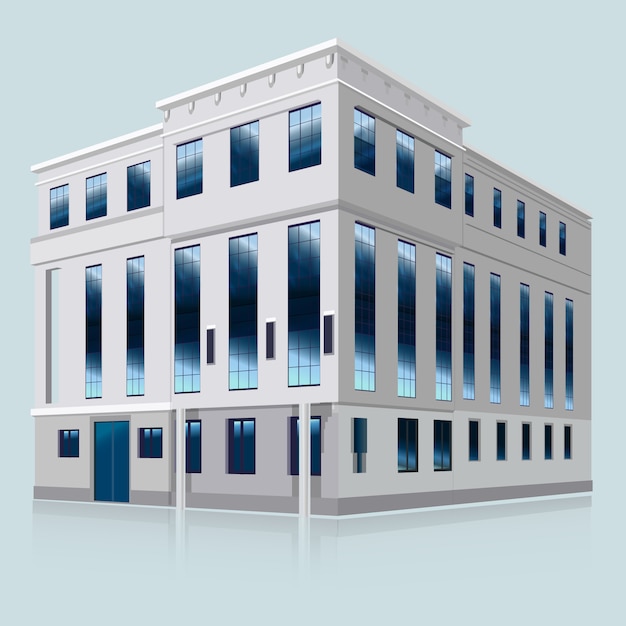 Vector white bank-gebouw. vector illustratie. eps 10.